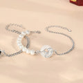New Chinese style 925 sterling silver couple's bracelet with snake design and safe buckle.