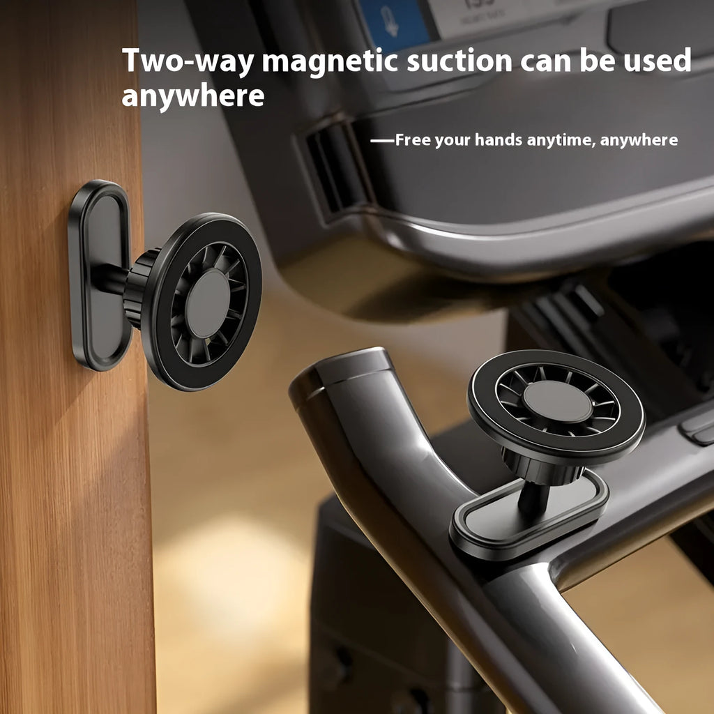 Double-sided magnetic outdoor photography bracket with plastic construction and universal mount