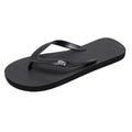 Men's black flip-flop with textured non-slip rubber sole and lightweight EVA upper strap.