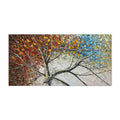 Handpainted Fortune Tree oil painting on canvas, modern abstract landscape wall art, no frame