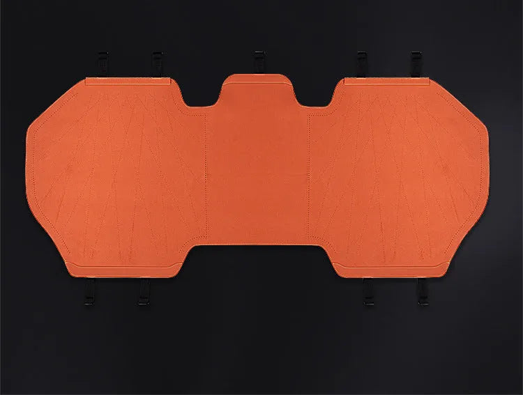 Tailored leather ultra thin car seat cover with gradient ventilation holes in Hermes orange colour
