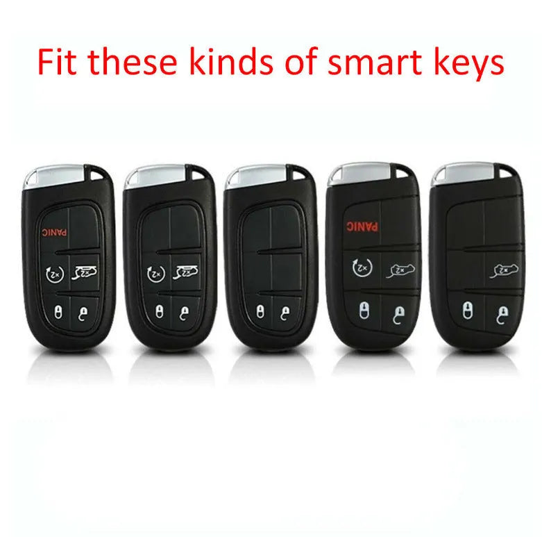 Silicone protective case for a Dodge, Chrysler, or Fiat car key remote.