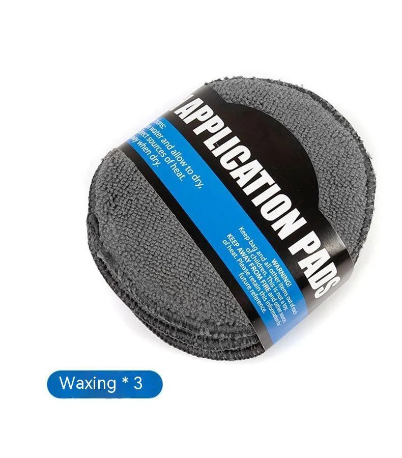 9-piece grey car wash cleaning set with microfiber sponge, gloves, tyre brush, wipes and towels