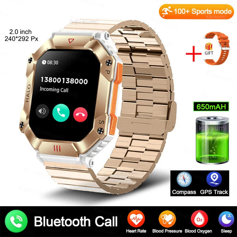 Android GPS smart watch for women with titanium alloy case and multiple strap colour options