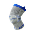 Silicone massage spring bar knee protector in cotton material showing black-grey colour combination