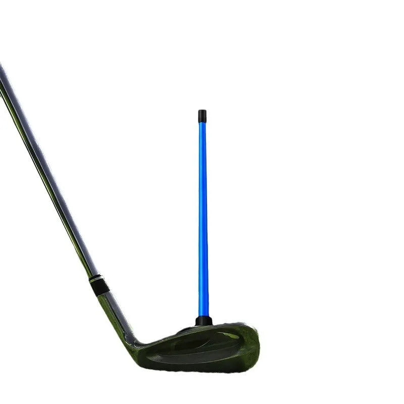 Red aluminium alloy golf trainer with magnetic baseball bar for swing alignment practice