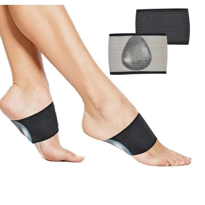 Elastic flat foot support bandage with heart-shaped PU design for arch support