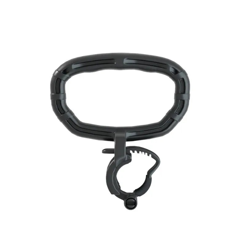 Adjustable kettlebell handle in black PP material, 21x19cm, 130g, for fitness body shaping