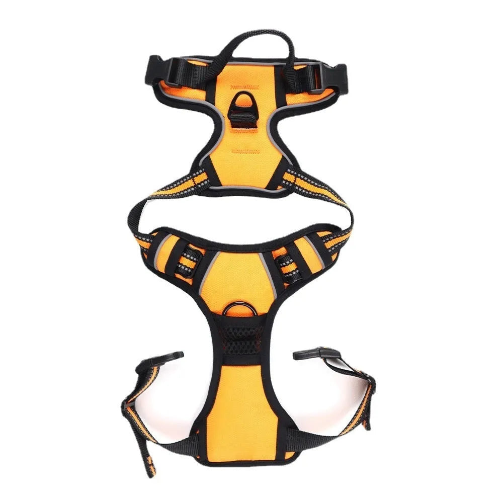 Adjustable dog chest strap harness in multiple colours with Oxford cloth construction