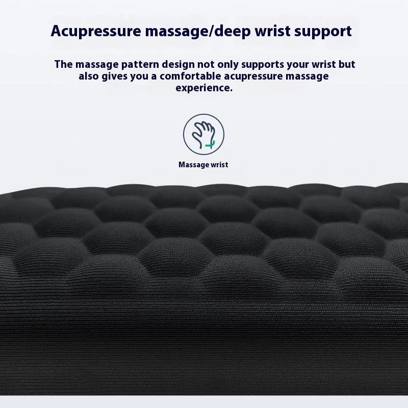 Memory foam mouse wrist pad with cloth or leather cover options in grey or black colours