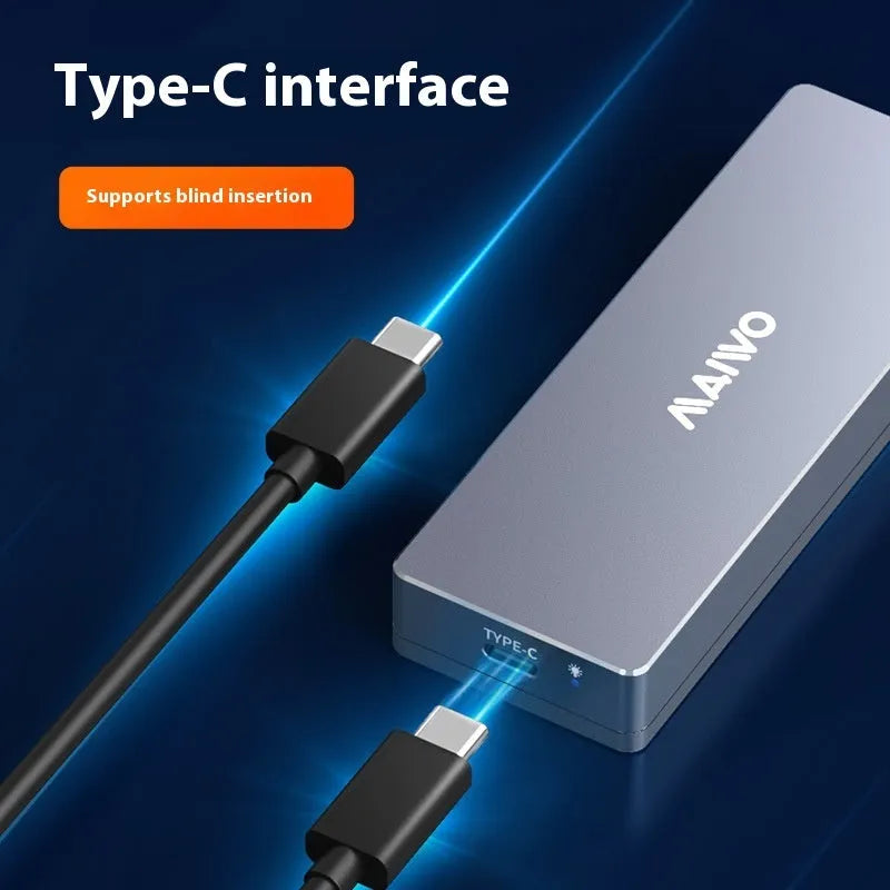M.2 SATA to USB Type-C external hard drive enclosure with aluminium body and installation toolkit