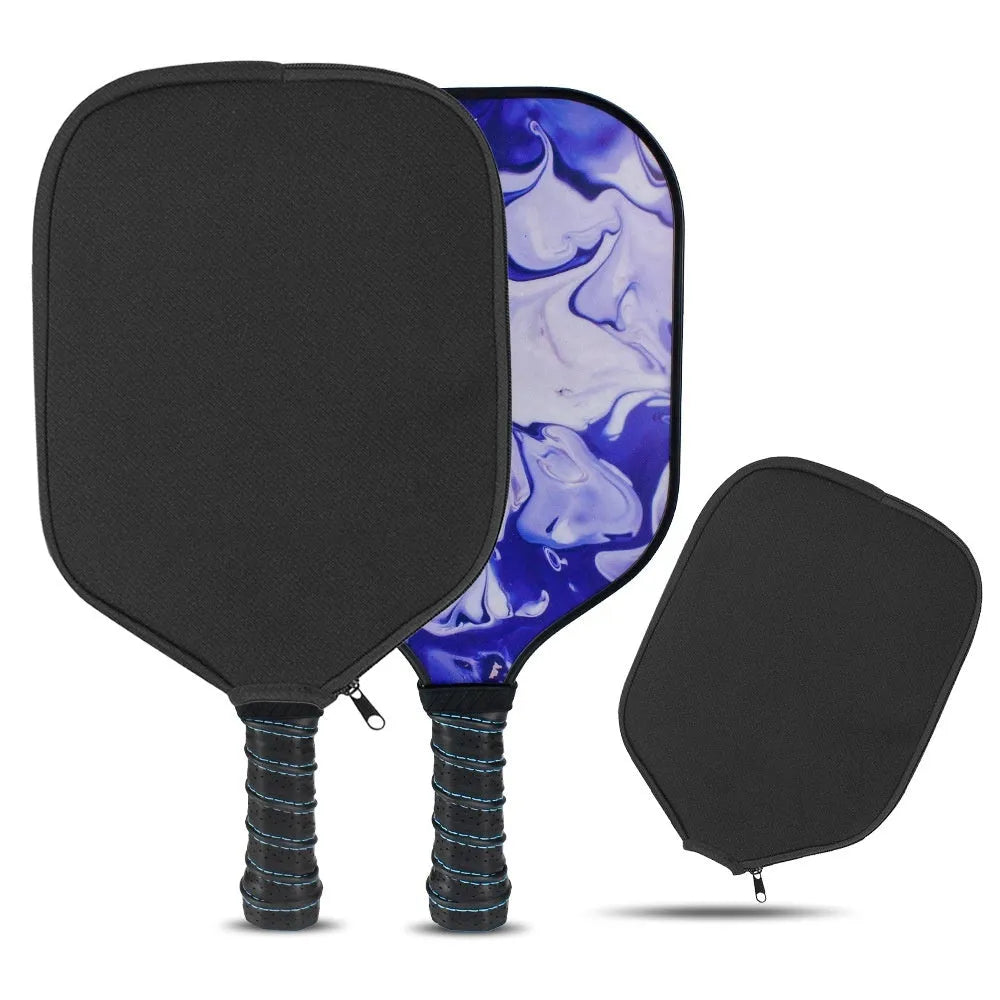 Black neoprene protective sleeve for table tennis rackets and fitness equipment