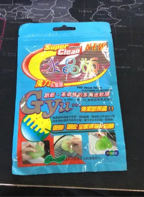 160g magic cleaning gel in boxed packaging showing blue, green, pink, and yellow colour options