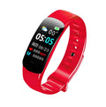 C1plus Smart Bracelet with 0.96 inch touch screen and TPU wristband, black colour, step counting display