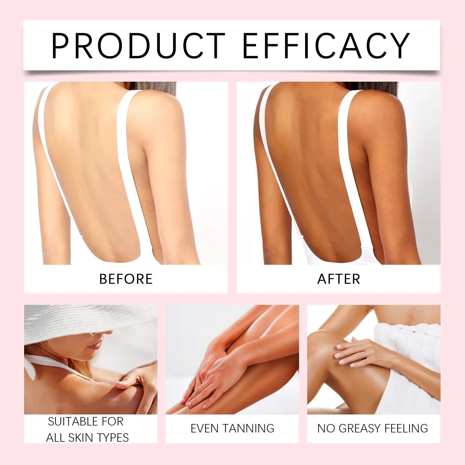 60ml tanning drops in squeeze bottle for sun-free skin colour enhancement