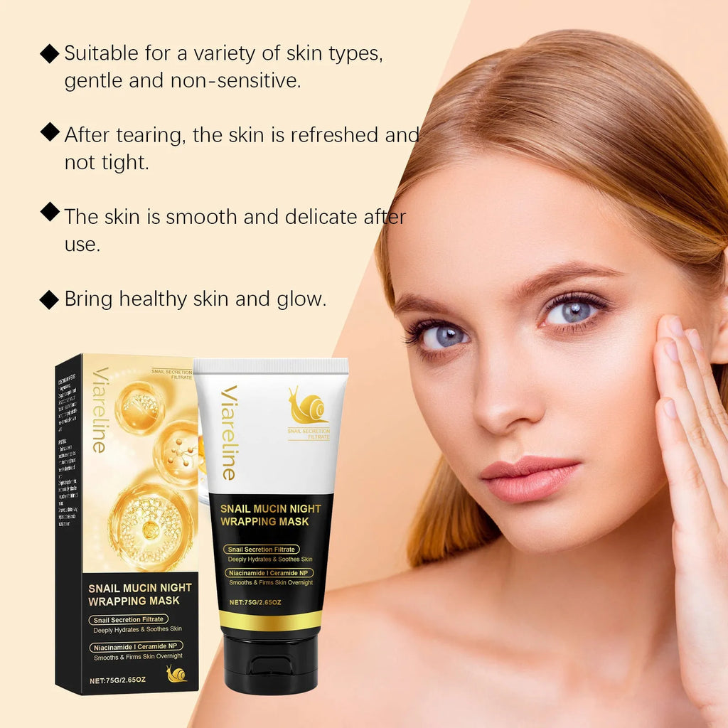 Snail Mucus Tearing Mask sheet facial mask with 75g serum.