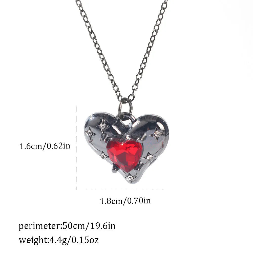 Dark gothic Halloween necklace with a choice of zinc alloy pendants: bat, spider, skull wings, cross, or love heart on a regular chain.