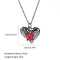 Dark gothic Halloween necklace with a choice of zinc alloy pendants: bat, spider, skull wings, cross, or love heart on a regular chain.