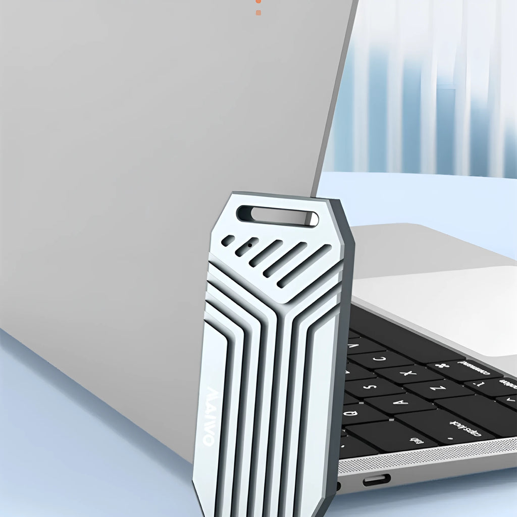 Thunderbolt 4 M.2 SSD external enclosure for Mac computers in aluminium case with 40Gbps speed