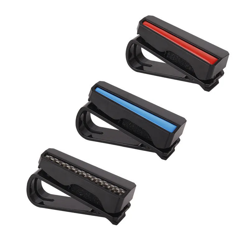 Car sunshade sunglasses holder multifunctional clip in black PC material