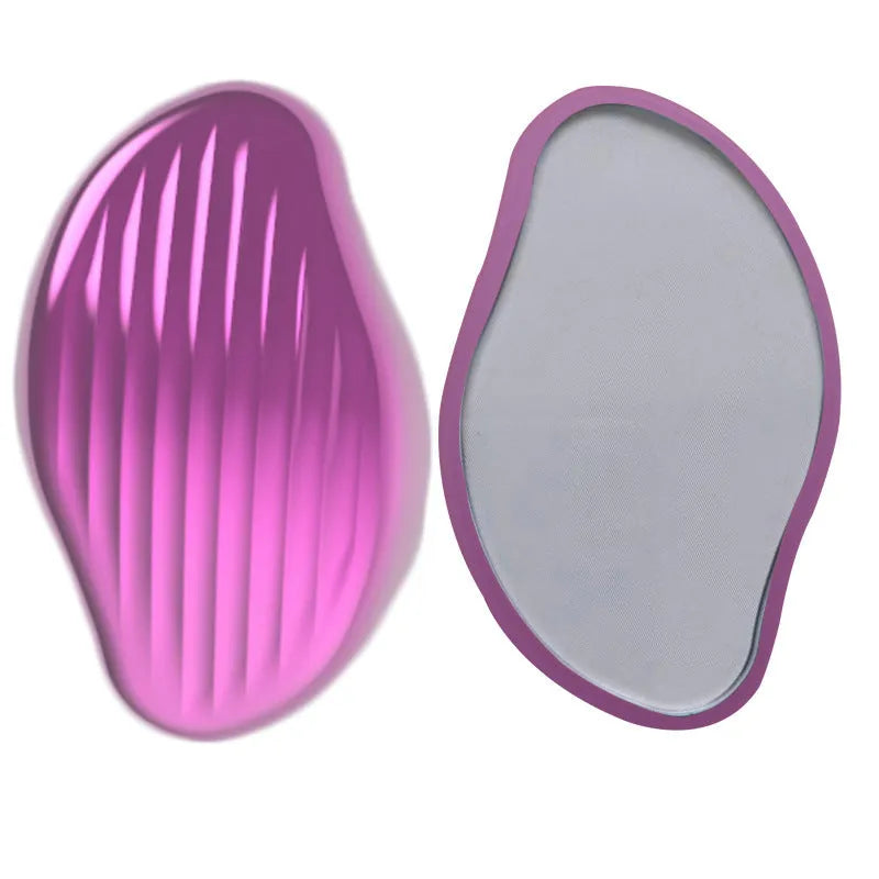 Manual glass hair removal device with nano crystal surface in matte finish for whole body shaving