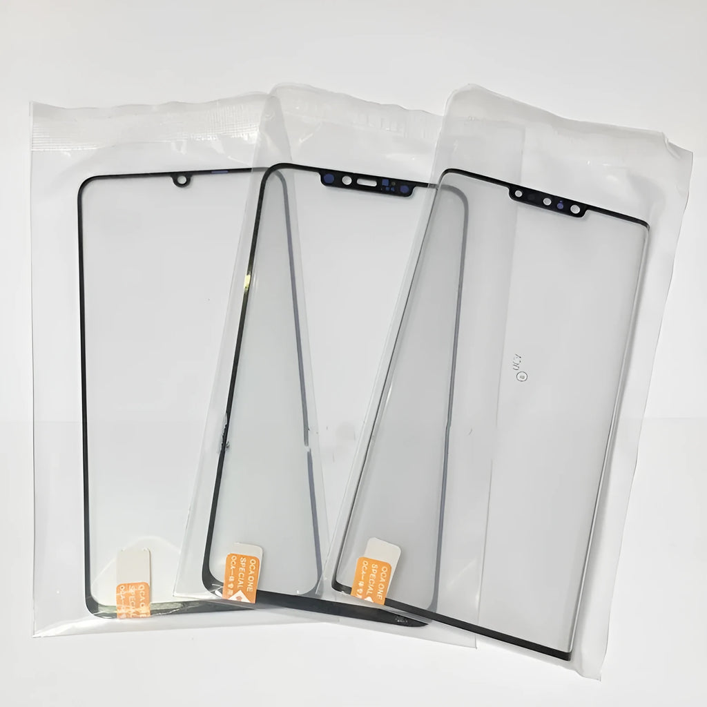 OnePlus 7 Pro replacement touch screen assembly showing glass panel and components