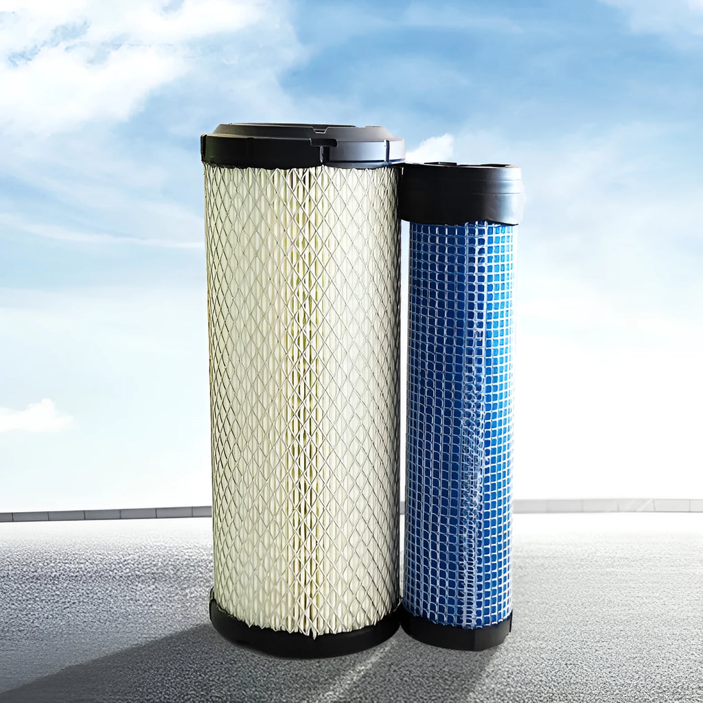 Donaldson 1027 model air filter with wood pulp filter paper element and specified dimensions.