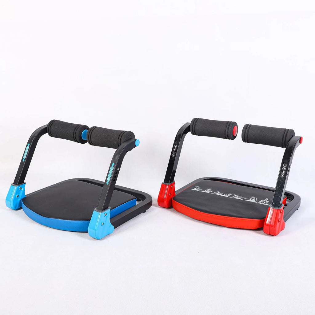 Mini portable abdominal fitness device in red or sky blue colours
