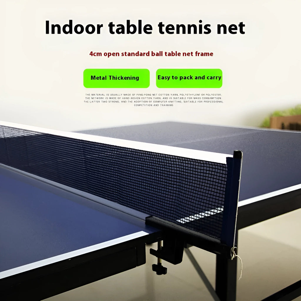 Table tennis ball return frame with universal large clips for indoor open grid tables