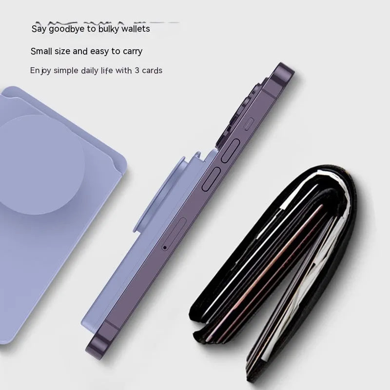 Minimalist magnetic suction phone holder in five colour options on office desk
