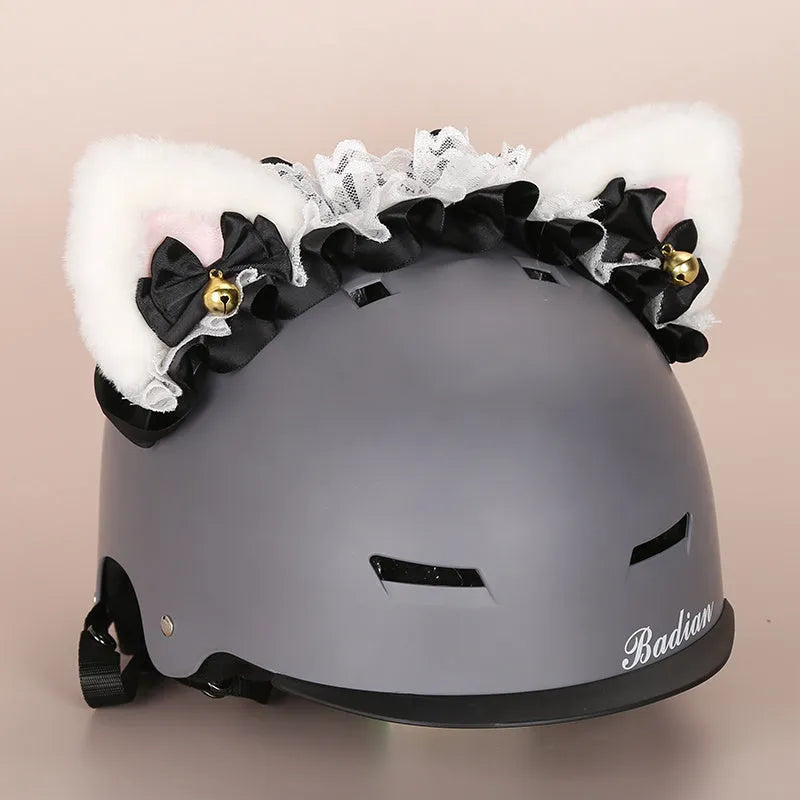 Cartoon plush fabric motorcycle helmet cover decorative accessory