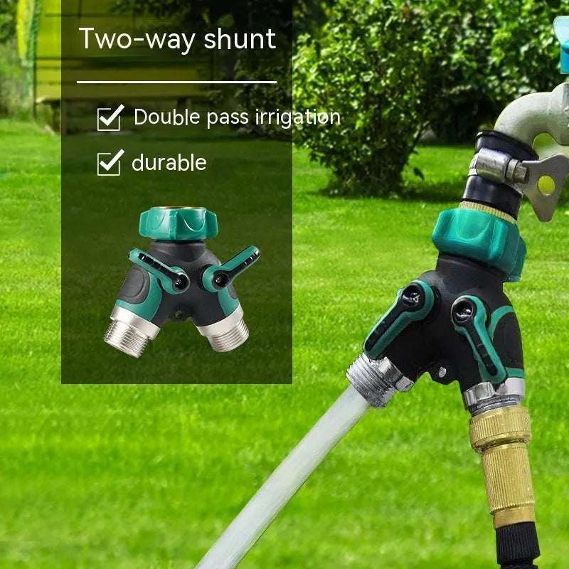 Zinc copper alloy garden ball valve diverter with 6 connection points