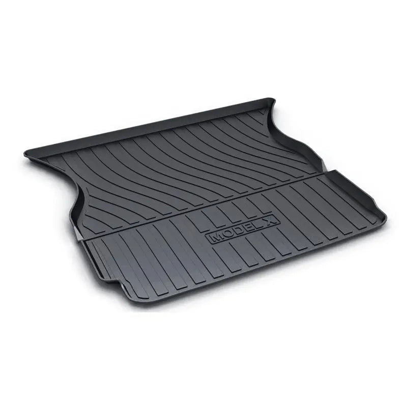 Tesla car floor mats with rubber construction and TPE footrest sections