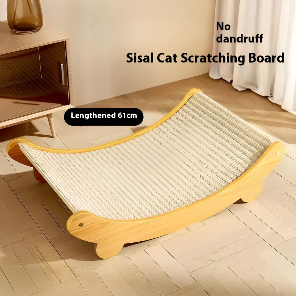 Sisal cat scratch board with pastoral design in large and small size options