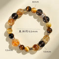 Natural yellow tower crystal string beads bracelet with 10mm Jinba large comprehensive design