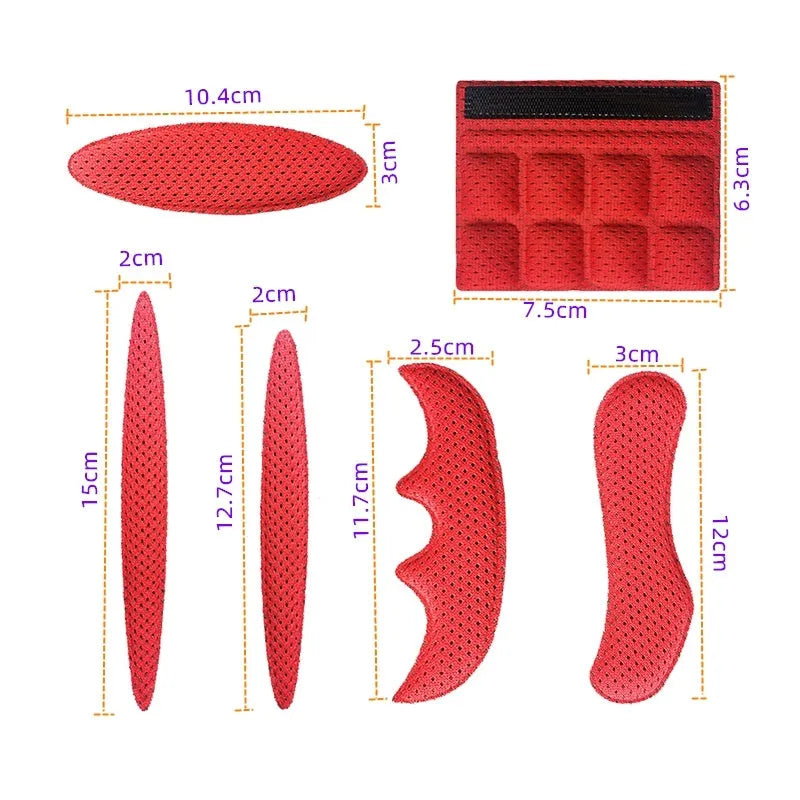 Cycling helmet lining with Velcro chin pad in breathable sponge material