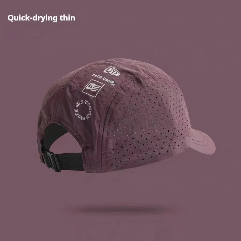 Men's breathable mesh baseball cap in dome style with adjustable back
