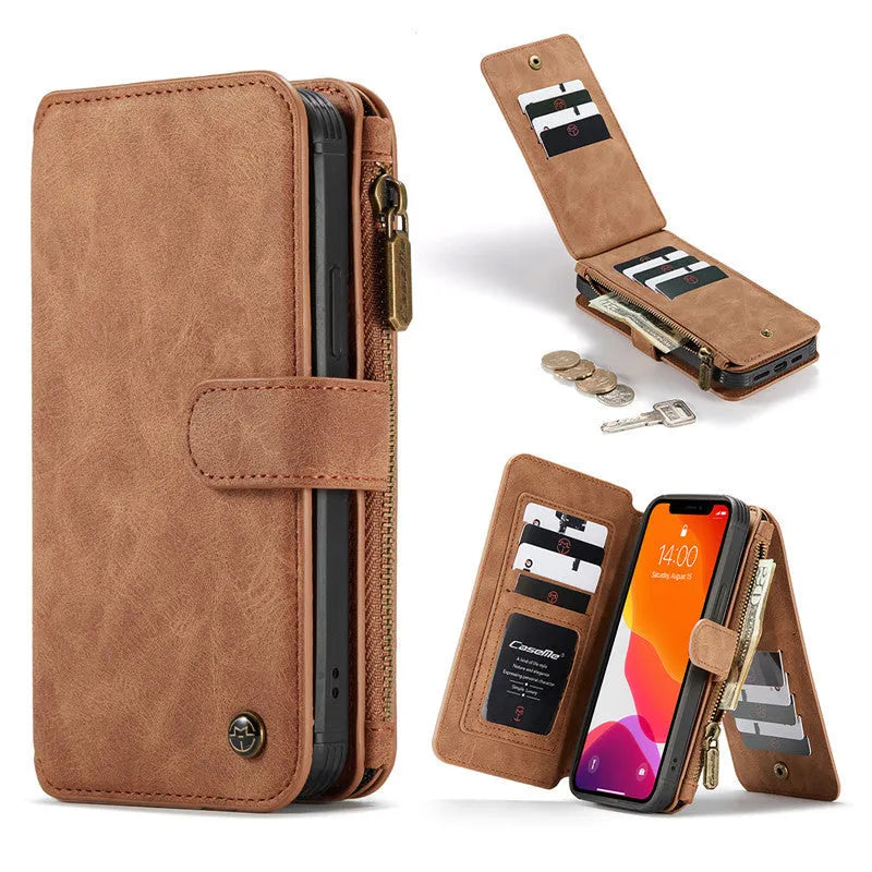 Mobile phone split flip case in imitation leather compatible with iPhone models