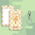 Student card sleeve and neck strap set with plastic 110x70mm ID holder in cartoon design