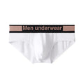 Men's black modal briefs with a gradient colour waistband, low-waist sporty style.