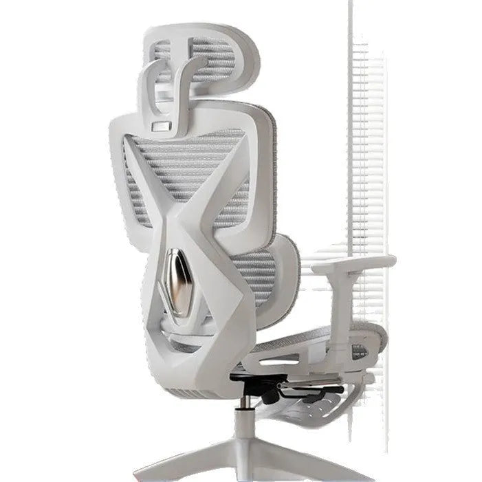 Ergonomic mesh gaming chair with black frame, breathable back, and adjustable armrests for home office