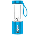 Portable rechargeable travel blender in rose red with 530ml cup and charging base