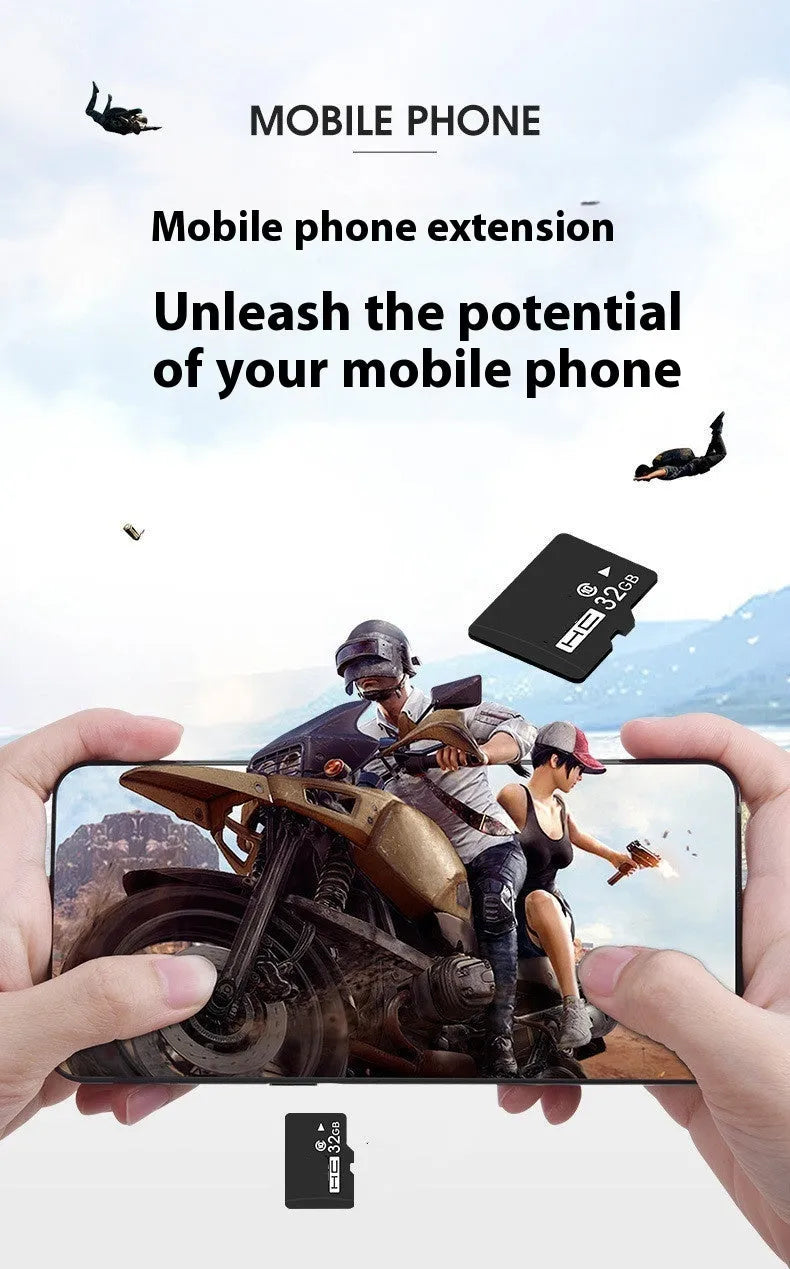 TF memory card for CCTV security cameras and dash cams in 128GB, 256GB, or 512GB capacities