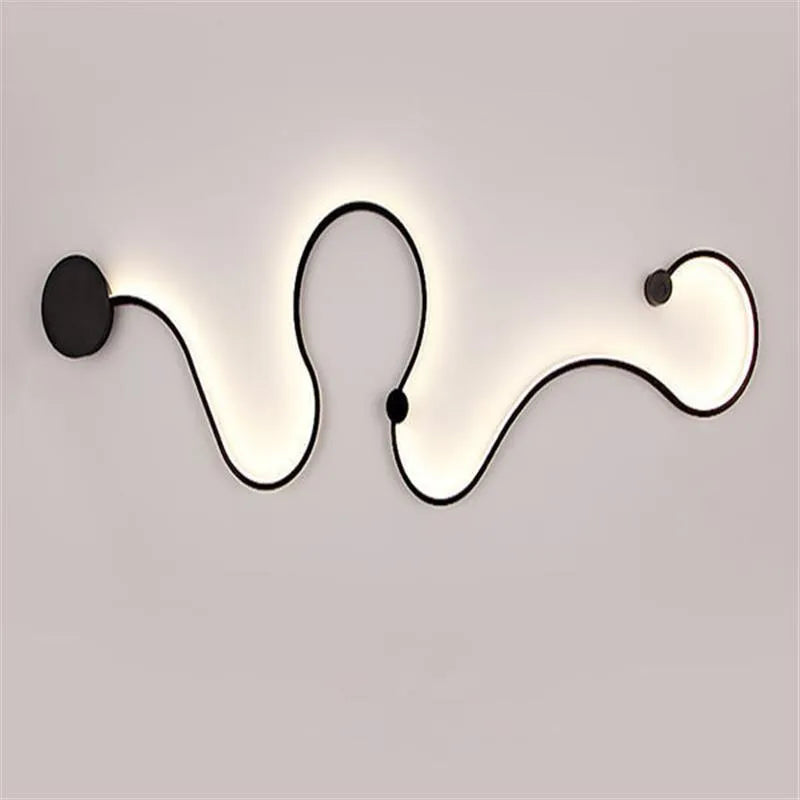 Modern aluminium LED wall lamp in black finish with adjustable dimming and colour temperature options