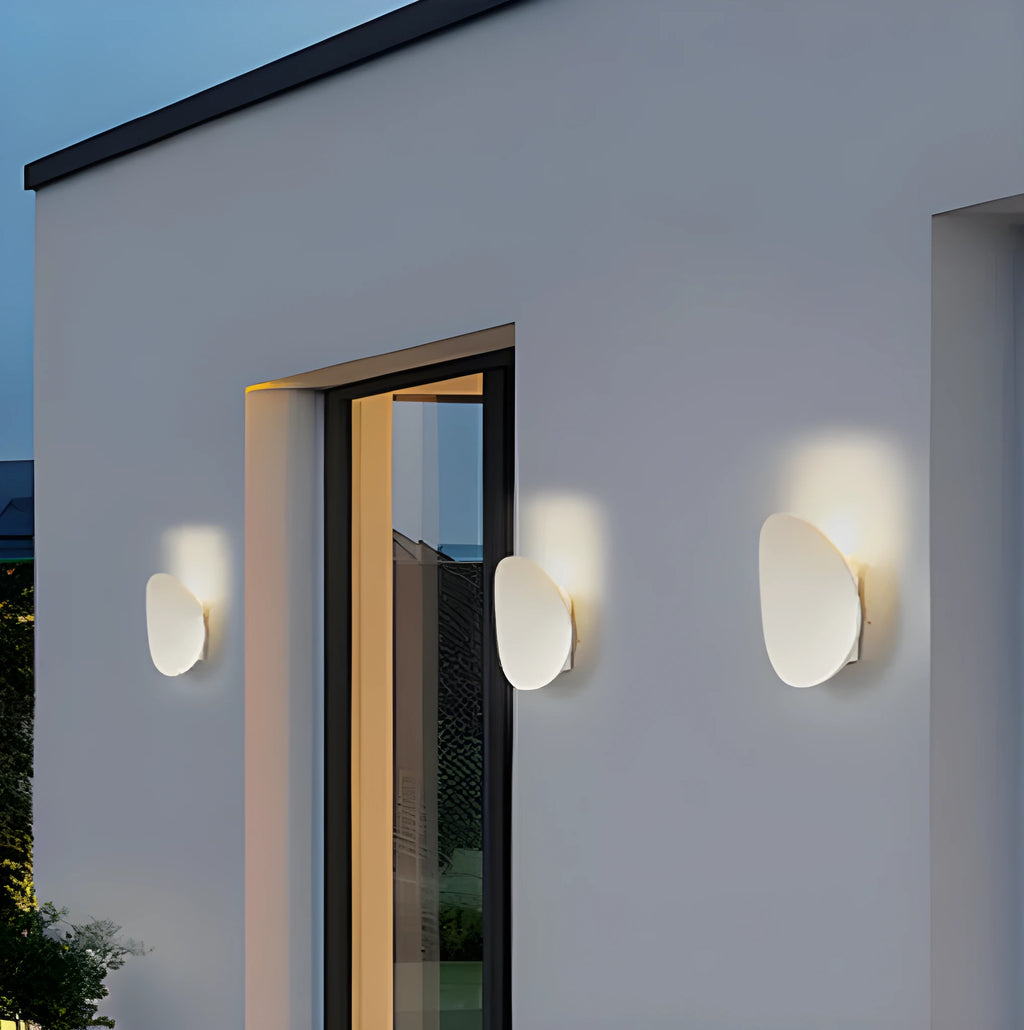 Modern minimalist outdoor waterproof wall lamp 7W warm light black finish mounted on exterior wall
