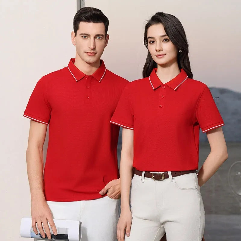 Slim fit antibacterial polo shirt with lapel collar in multiple colour options