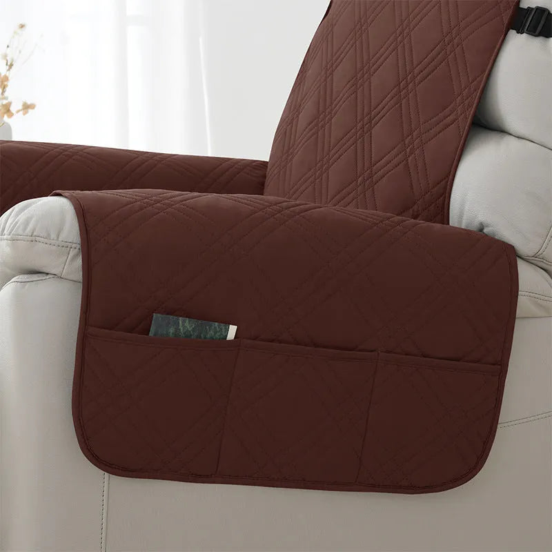 Waterproof quilted cover for a Chivas massage chair sofa in a choice of eight colours including burgundy and peacock blue.