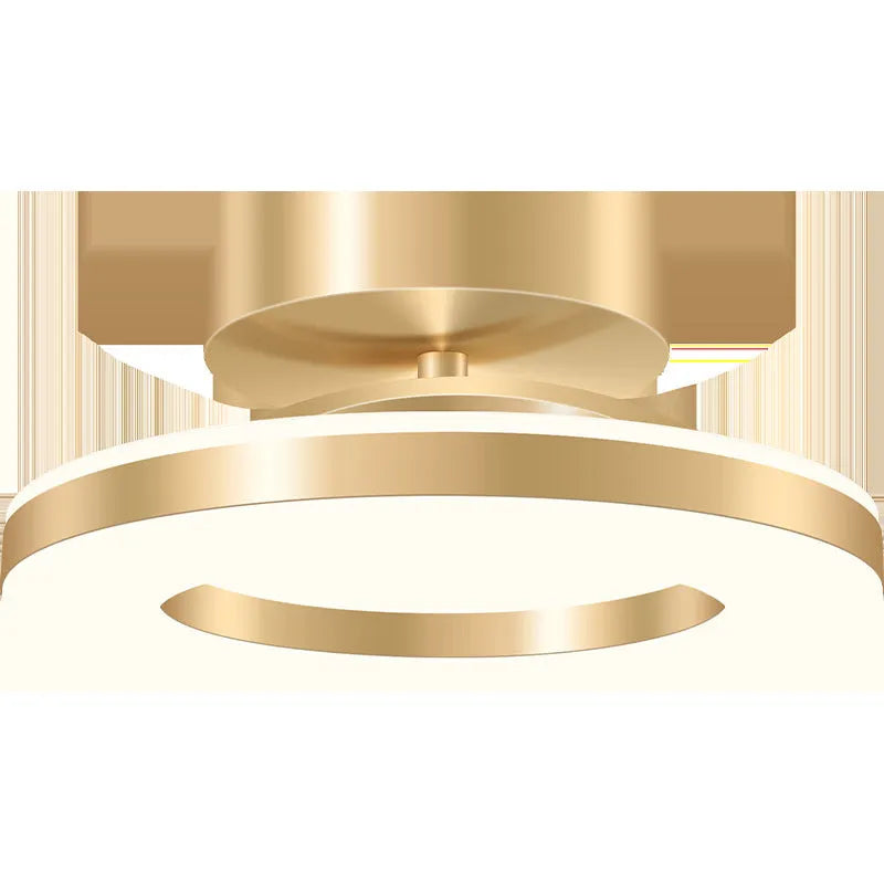 Modern minimalist ring ceiling lamp LED in black finish, 20cm diameter for hallway