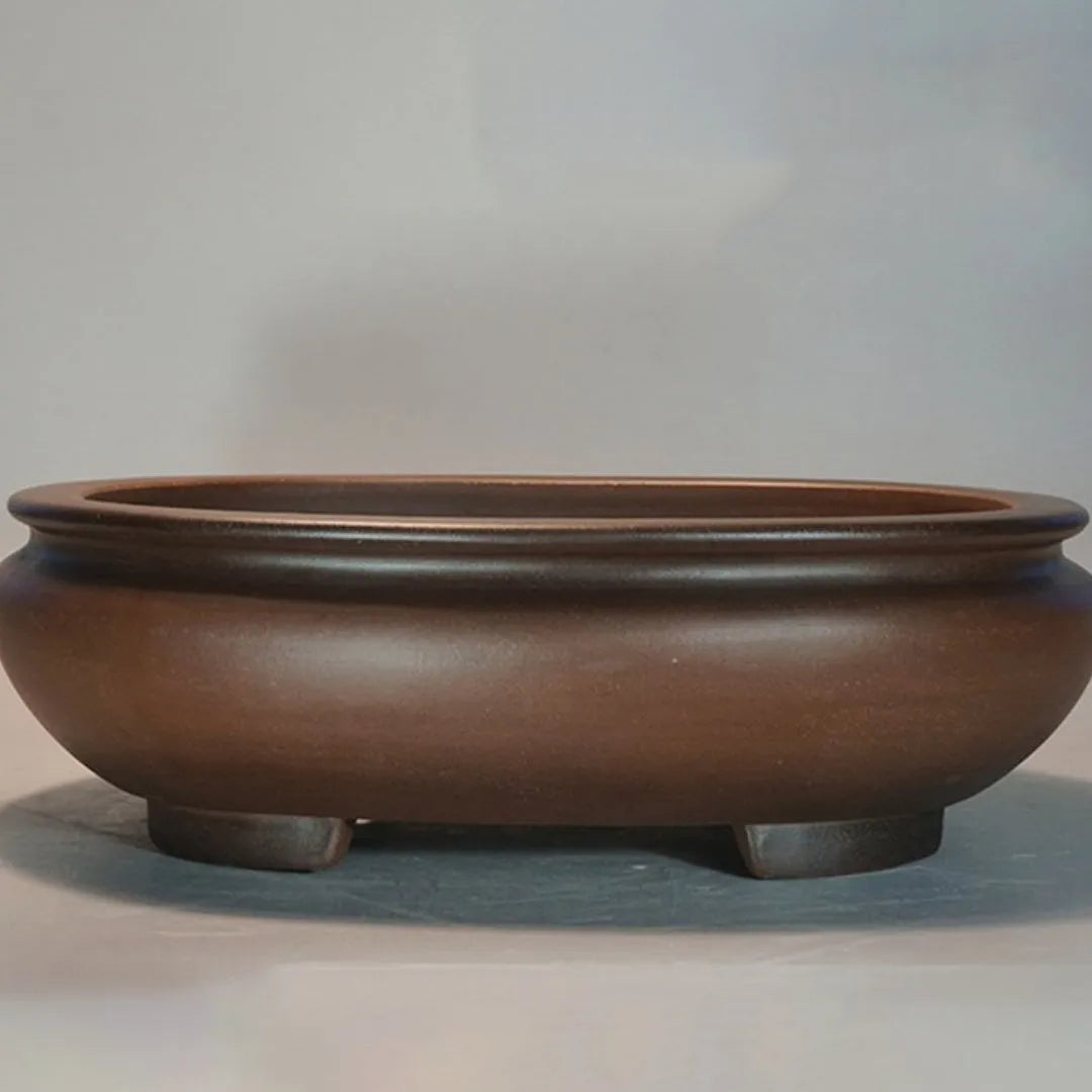 Purple clay handmade classical style desktop flowerpot measuring 58cm by 47cm