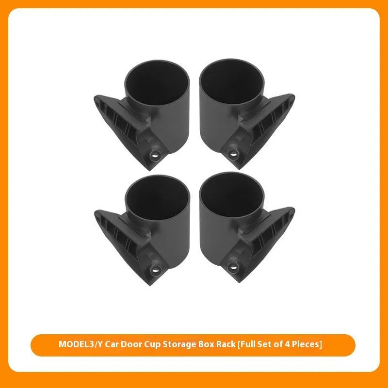 Tesla Model 3 Y front door water cup holder storage box stopper pad ABS black insert accessory